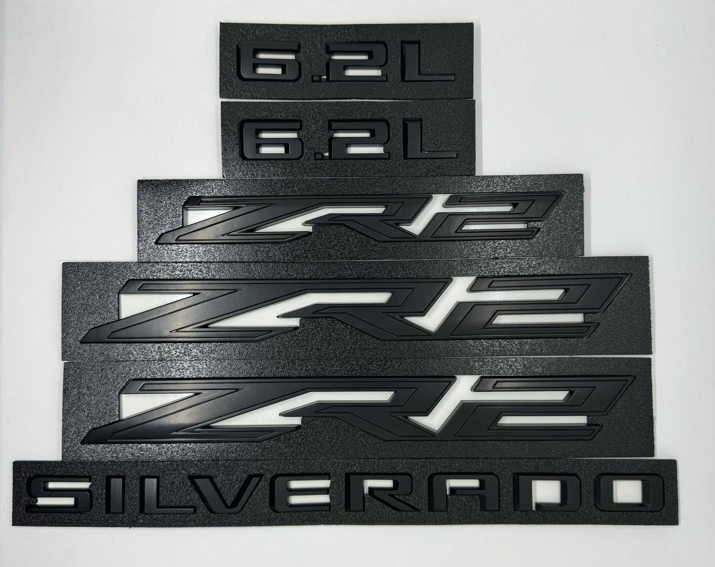 Chevrolet Silverado 1500 2022+ ZR2 - Complete 8 Piece Black Badge Kit