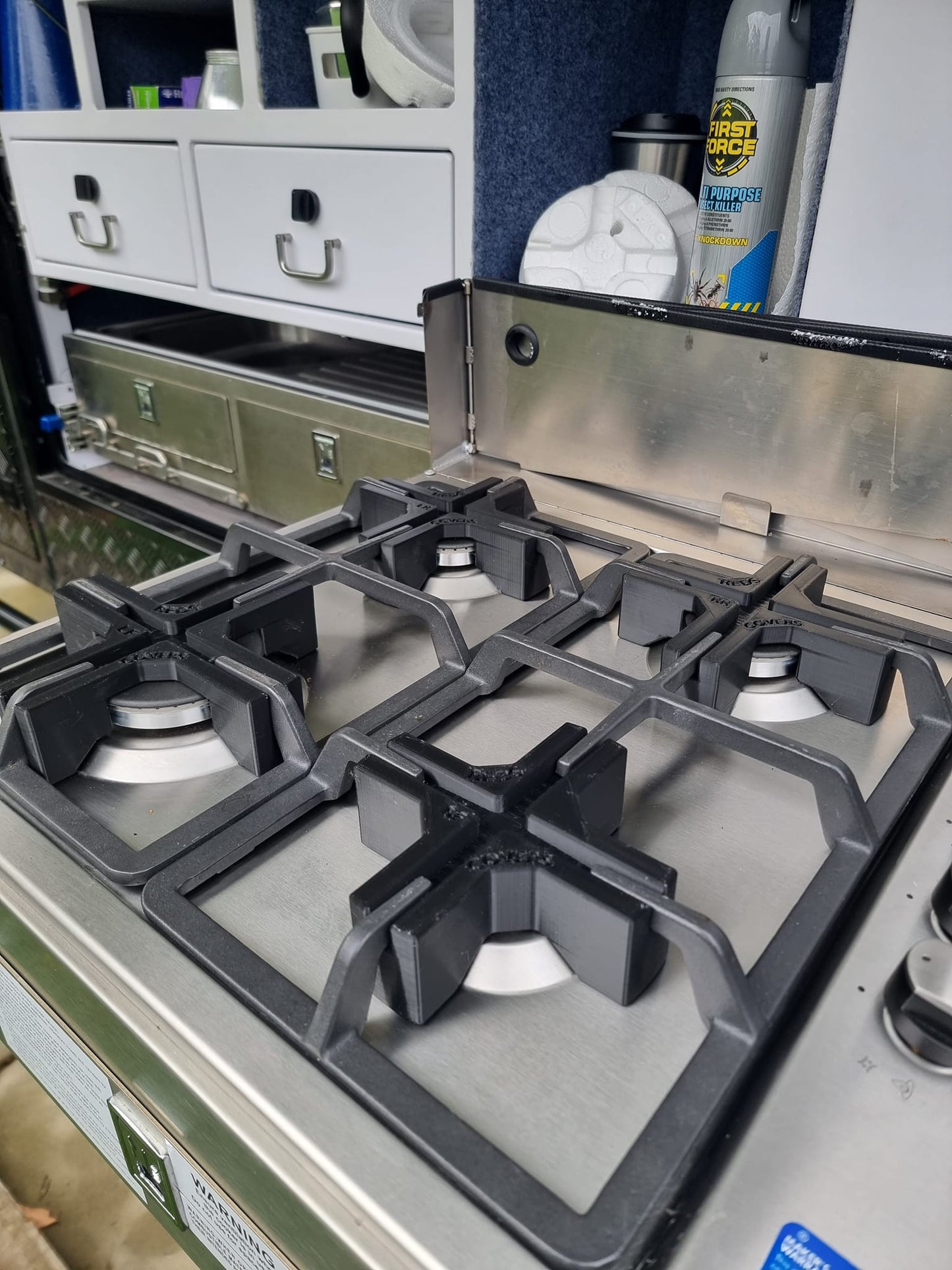Camper Trailer/ Hybrid Camper / RV - Gas Stove Trivett Holders