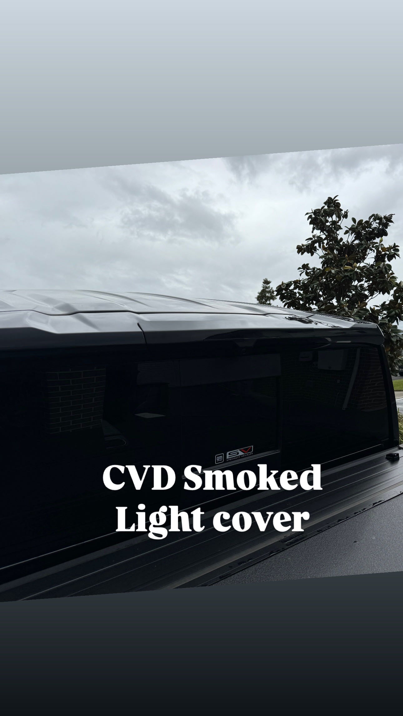 Silverado Smoked 3rd brake light cover installed on ZR2 Dark Ash