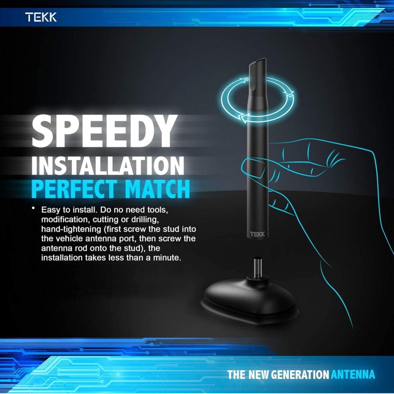 Tekk Stubby 4" Digital Antenna