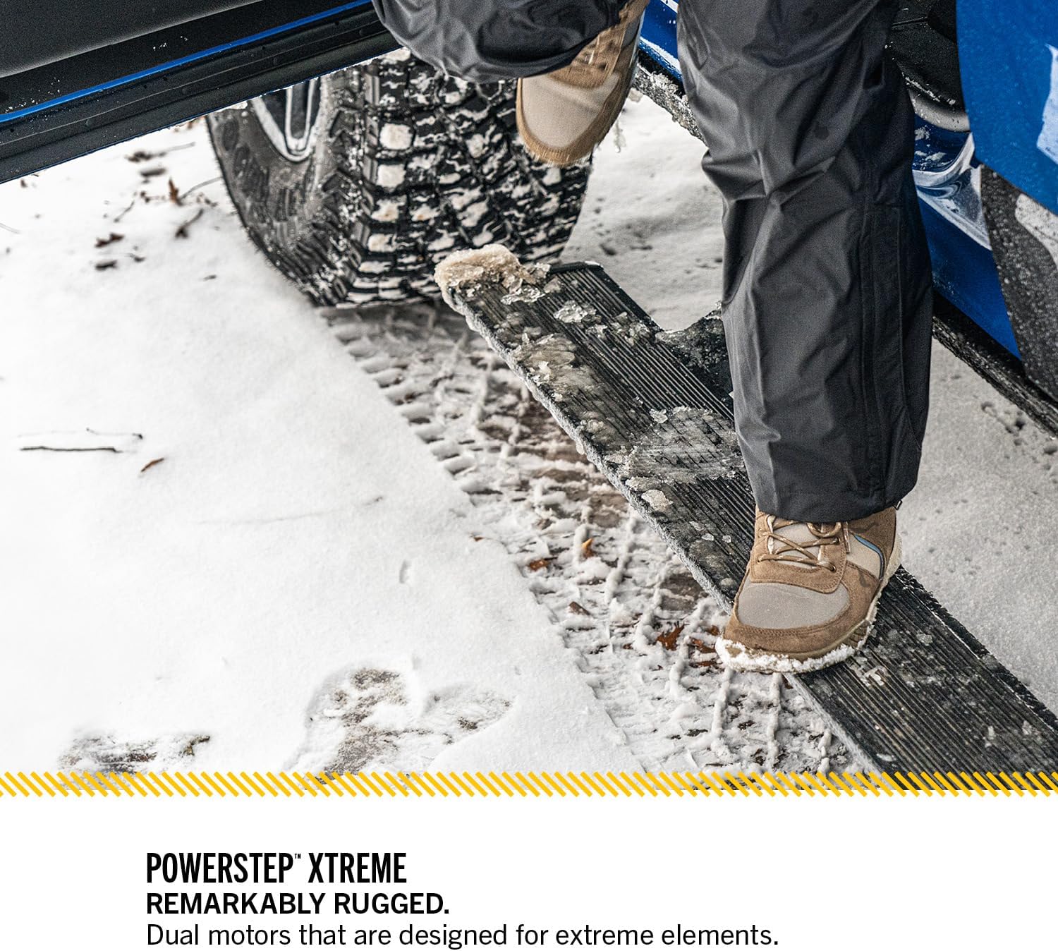 AMP Research Running Board in Snow