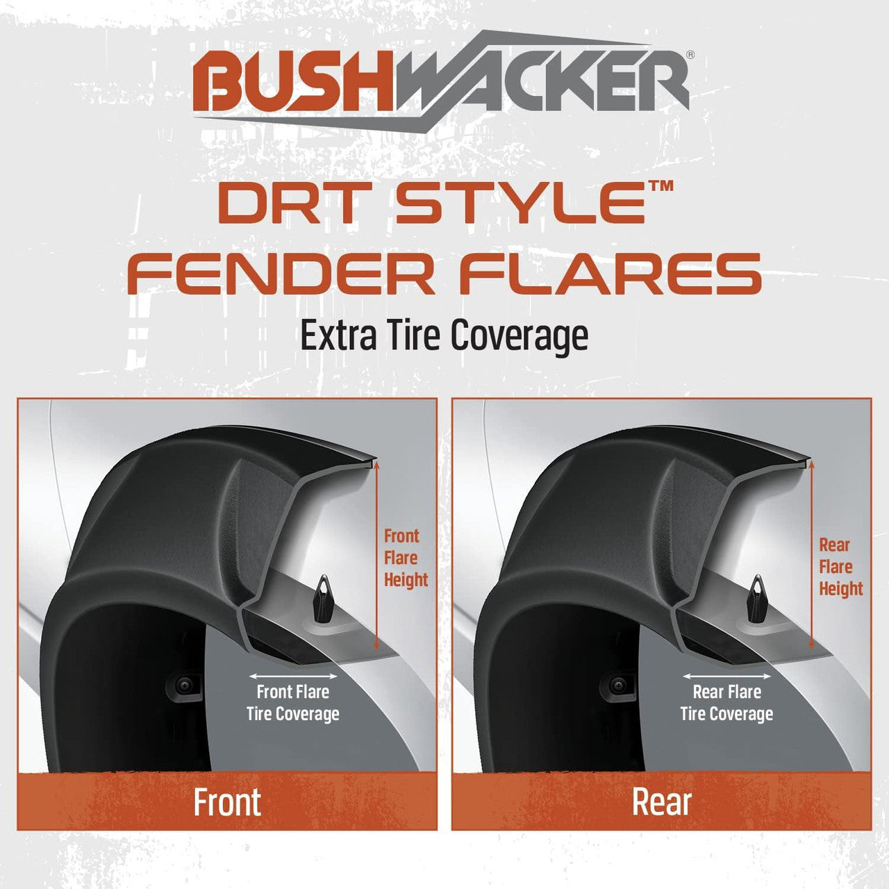 Silverado 1500 - Bushwacker DRT Fender Flares | Chevrolet Silverado 1500 (2021+) | Front & Rear (4PC)