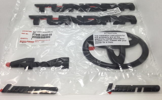 Tundra Overlay Badges - Matte Black