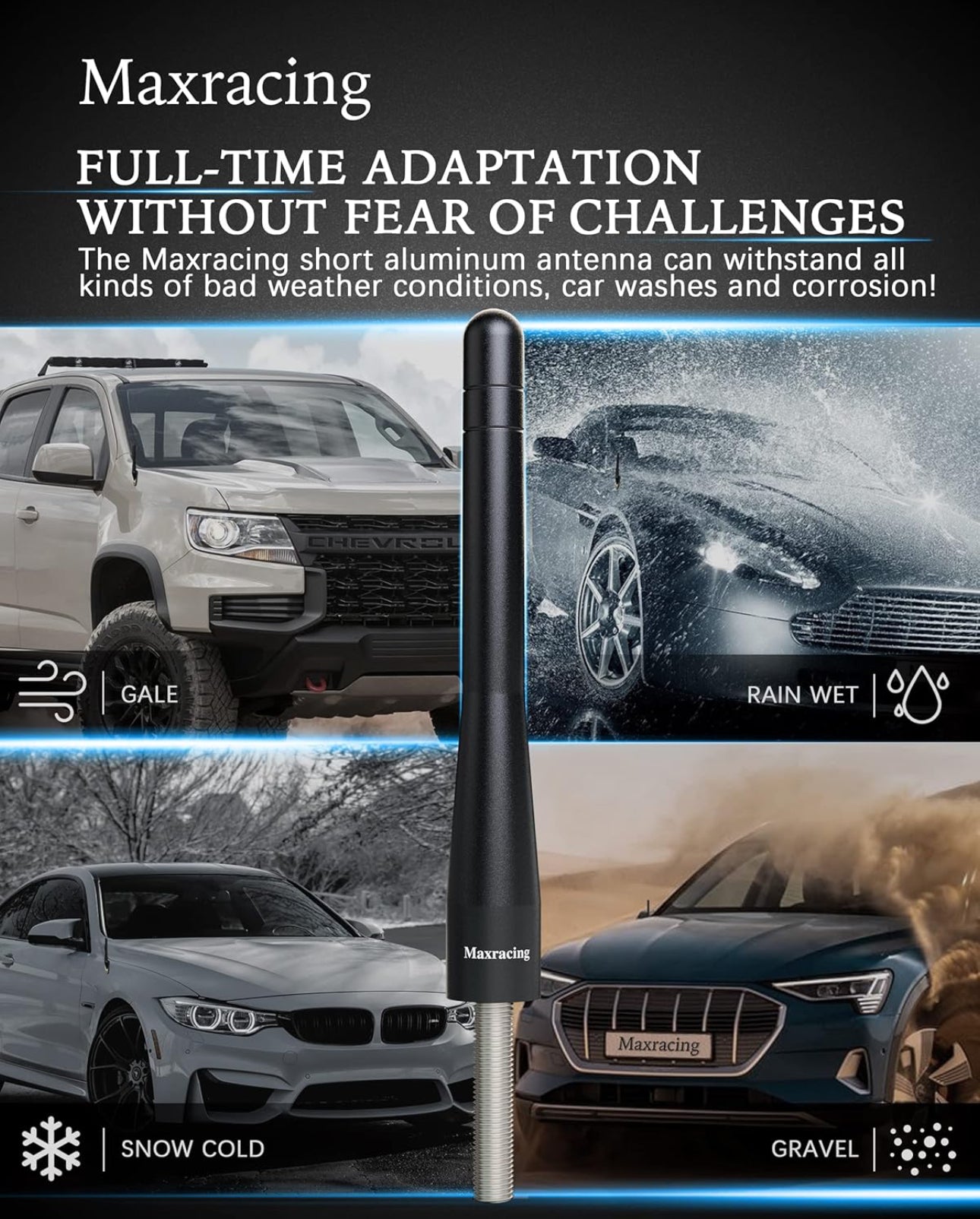 MaxRacing Digital Antenna suits Silverado 1500