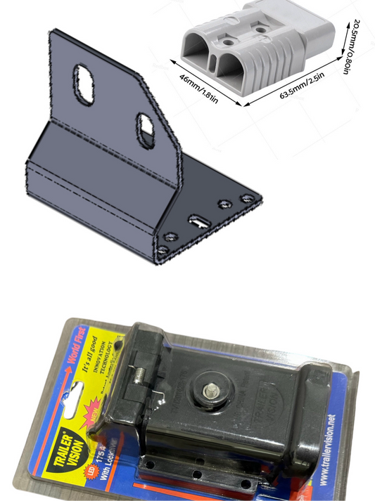 Anderson plug Mounting Bracket, holder and plug to suit Silverado 1500 and 2500HD Australia