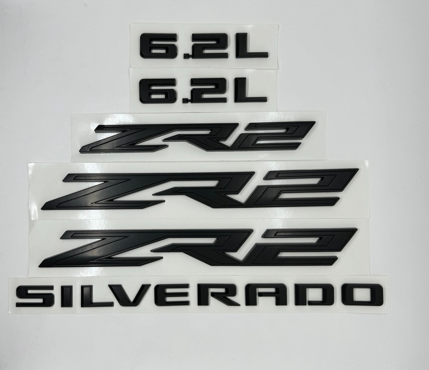 Chevrolet Silverado 1500 2022+ ZR2 - Complete 8 Piece Black Badge Kit