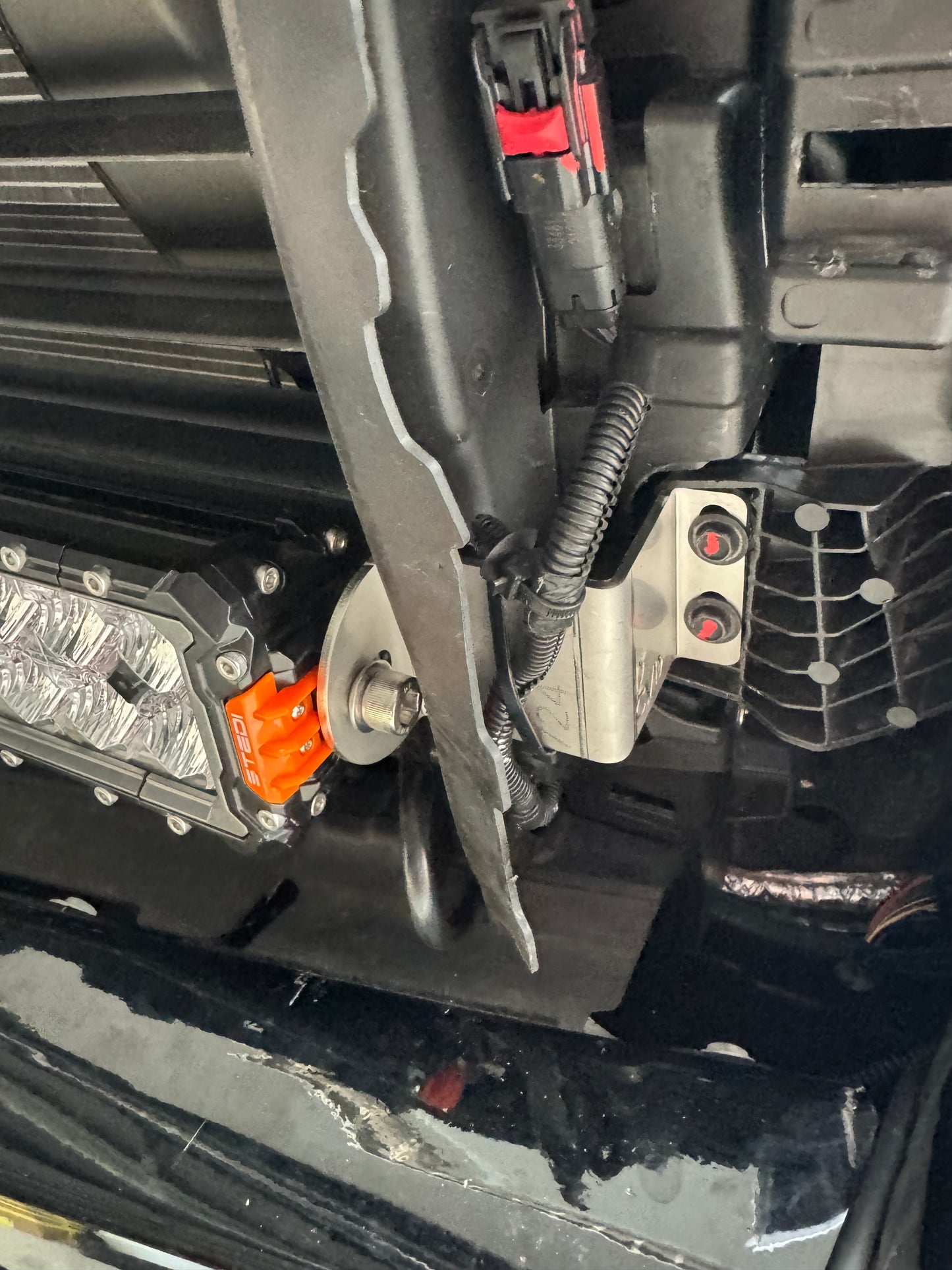 Chevrolet Silverado ZR2 - Behind Grill LED Light Bar Brackets