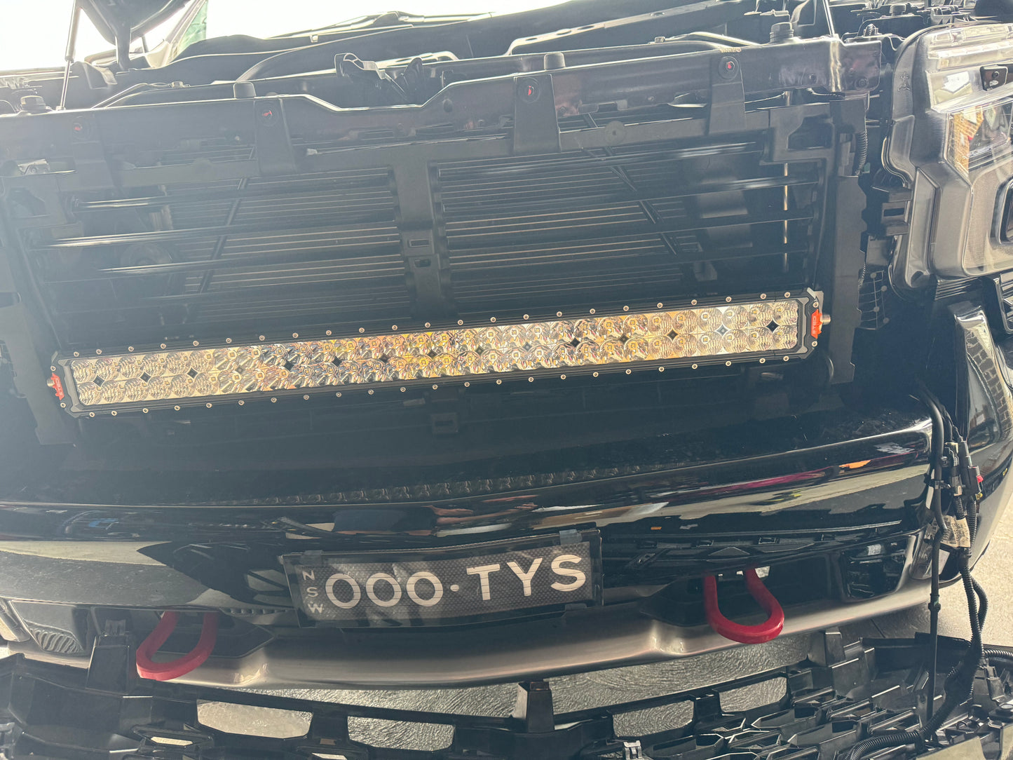 Chevrolet Silverado ZR2 - Behind Grill LED Light Bar Brackets