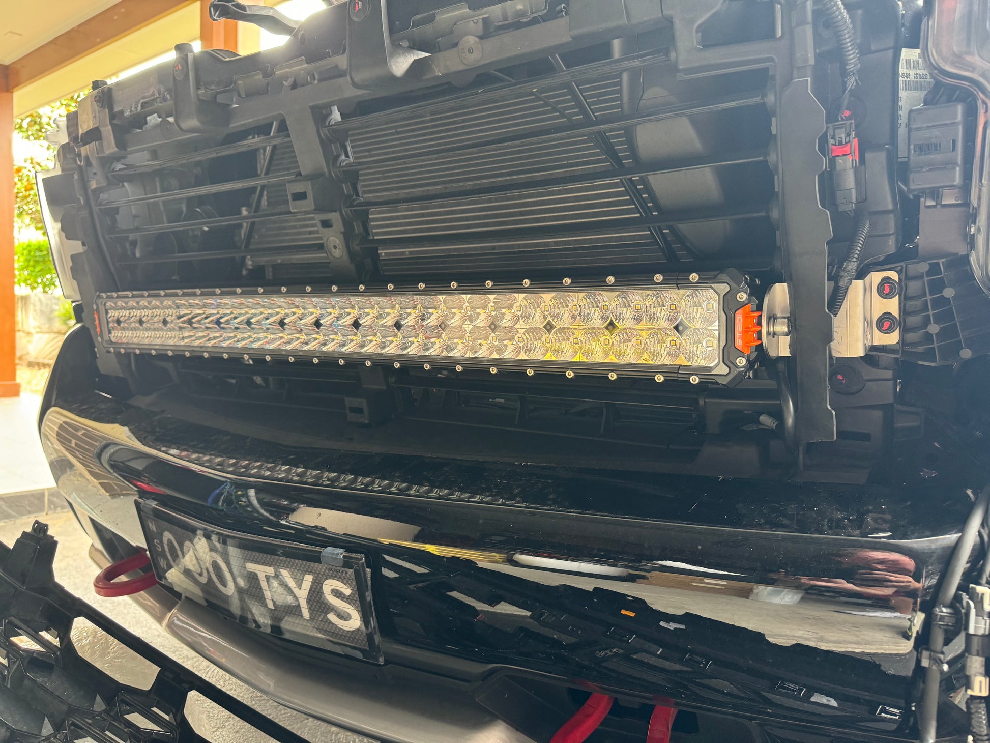 Chevrolet Silverado ZR2 2023 behind Grill light Bar Brackets fitted with Stedi ST3303 Pro 39 Light Bar