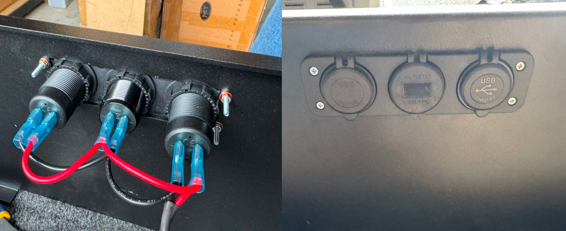 Complete Vehicle Designs under seat storage unit in Chevrolet Silverado 2019+ with 3 way USB outlet