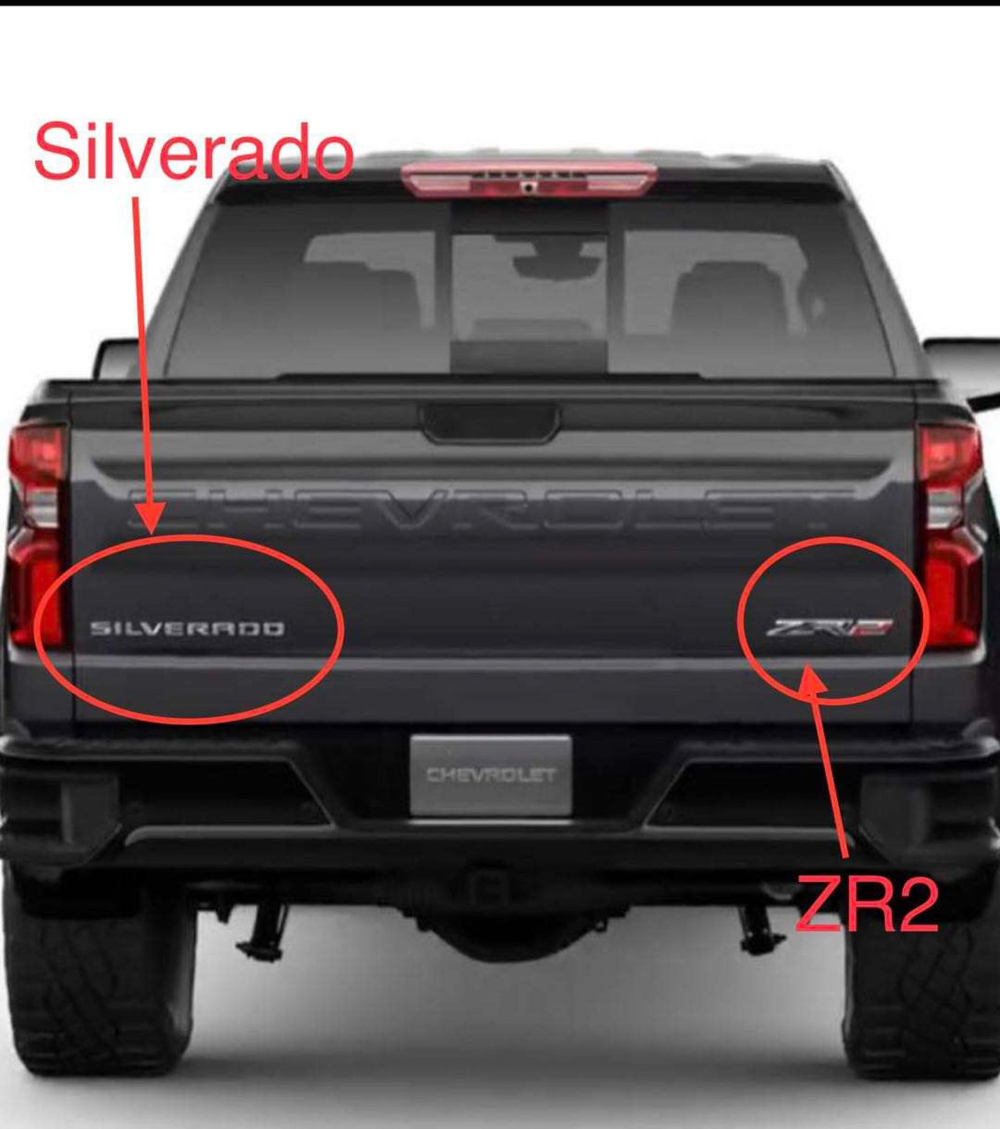 Chevrolet Silverado 1500 2022+ ZR2 - Complete 8 Piece Black Badge Kit