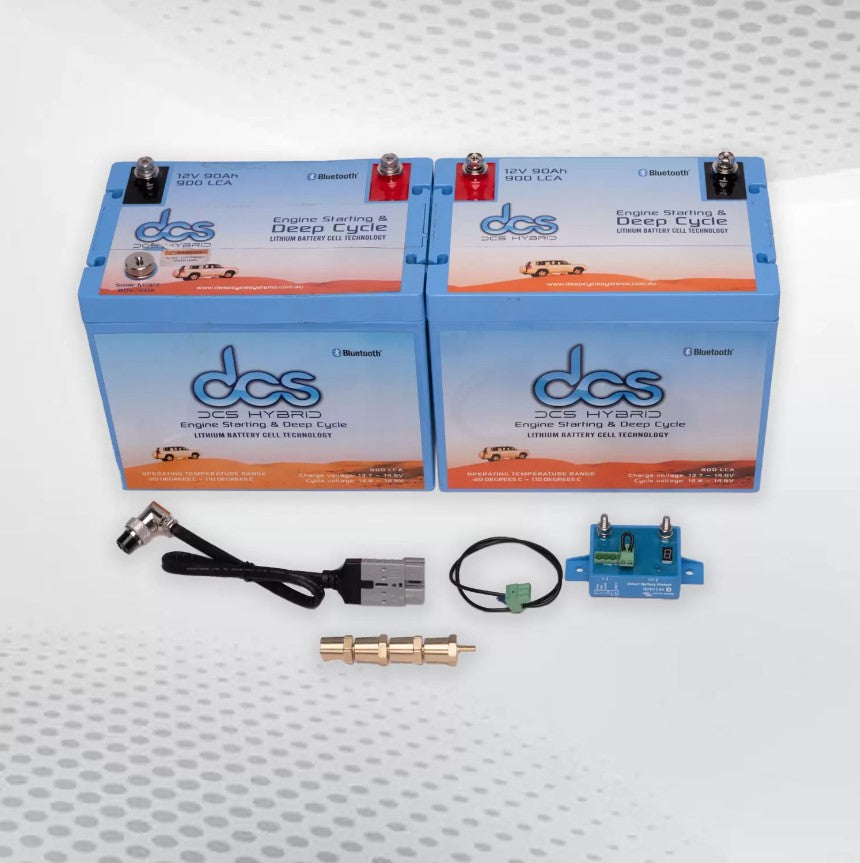 DCS - ULTIMATE 12V 180AH DUAL BATTERY SYSTEM (LITHIUM) – LC300 (WITH MPPT SOLAR REGULATOR)