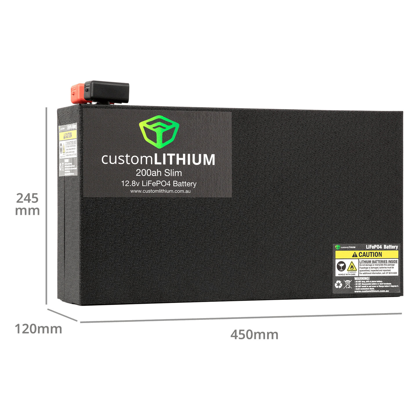 Custom Lithium 200ah Slim Battery