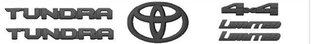 Tundra Overlay Badges - Matte Black