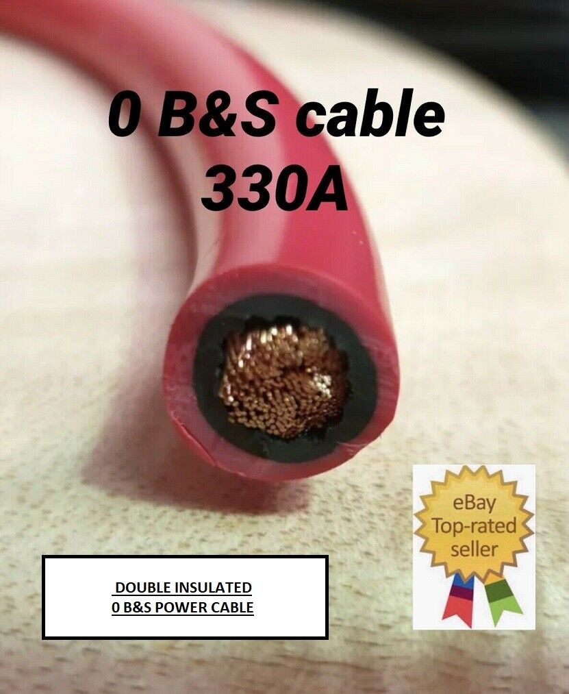 0 B&S Red Double Insulated Power Cable 330A Rating