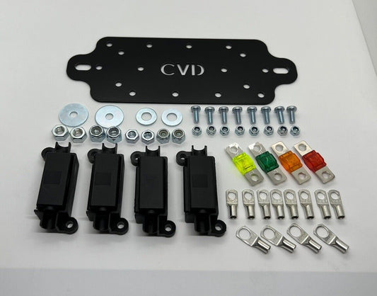 4 Way - Single Midi Fuse Holder Battery Plate Kits