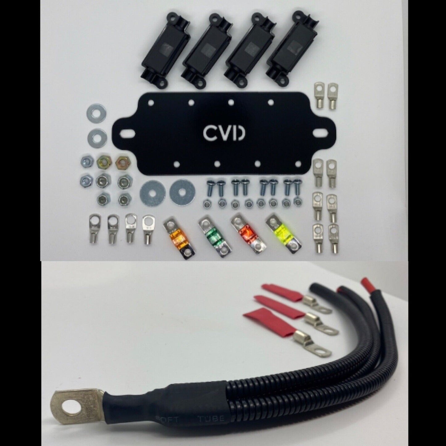 4 Way - Single Midi Fuse Holder Battery Plate Kits