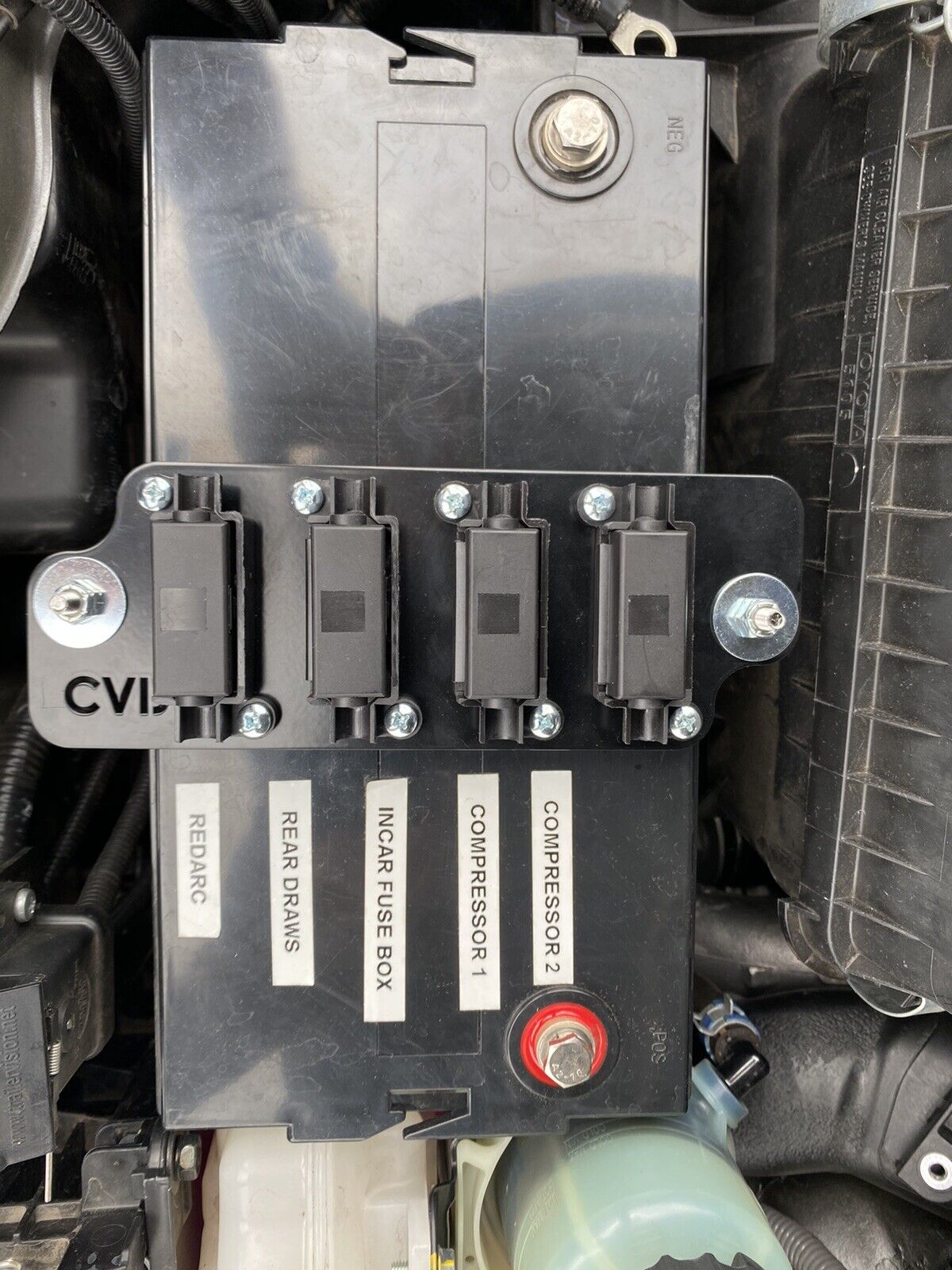 4 Way - Single Midi Fuse Holder Battery Plate Kits