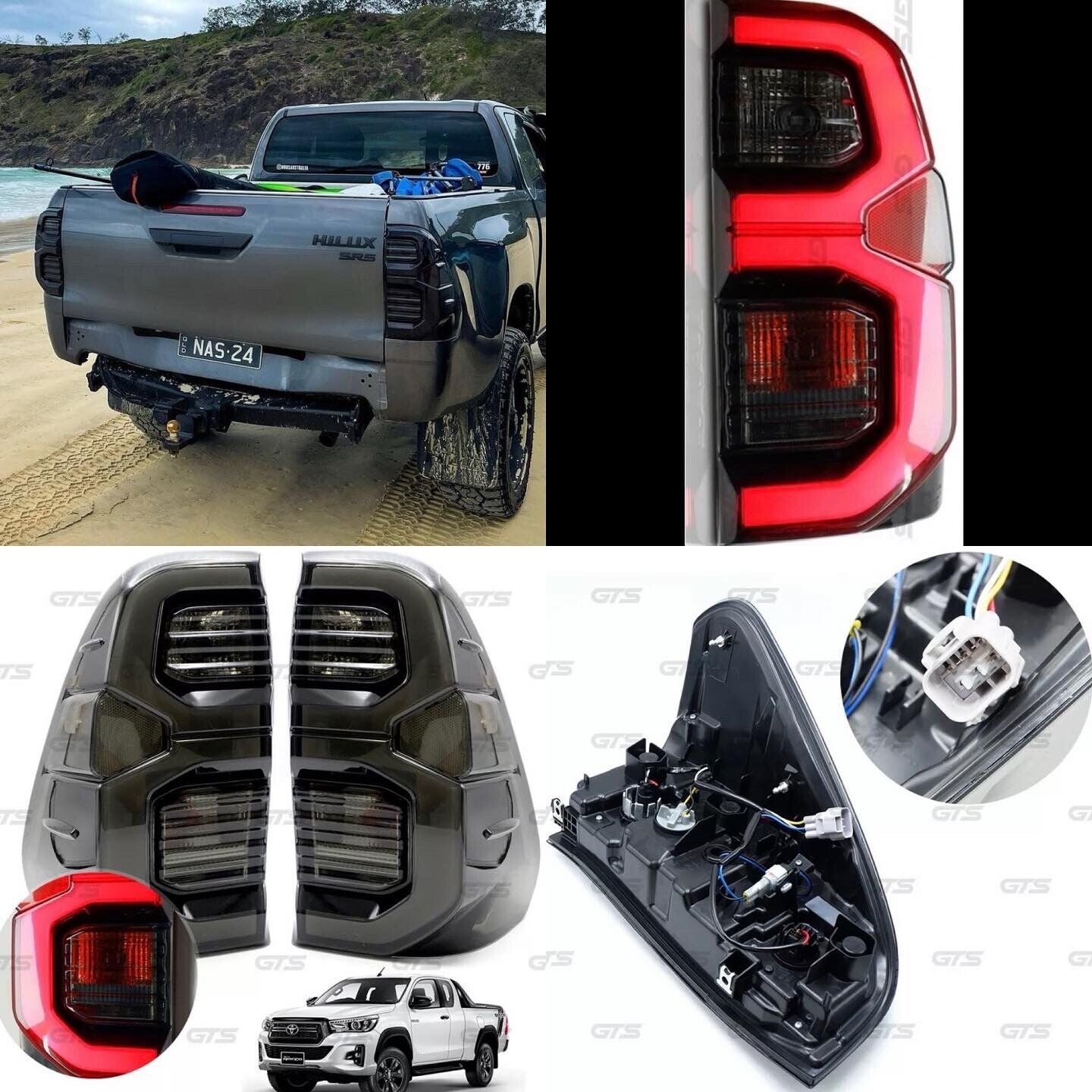 Toyota Hilux - Smoked LED Taillights (2015-2021)