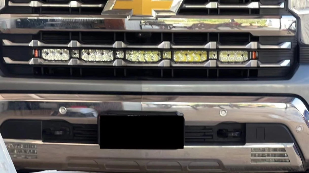 2023+ Chevrolet Silverado 1500 LTZ- Behind Grill LED Light Bar Brackets