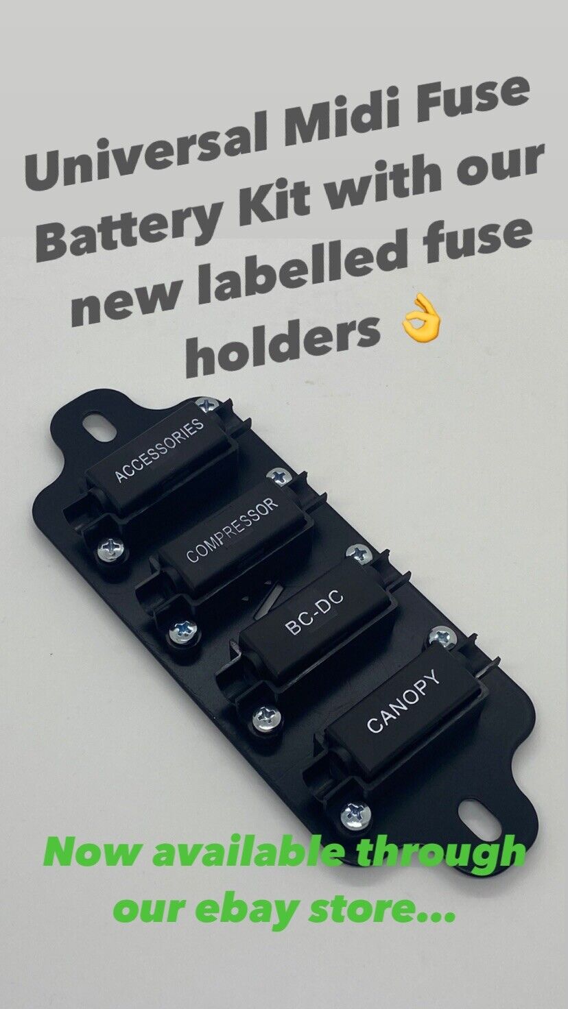 4 Way - Single Midi Fuse Holder Battery Plate Kits