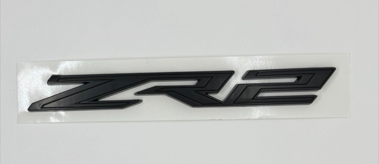 Chevrolet Silverado 1500 Tailgate 'ZR2' Badge Black