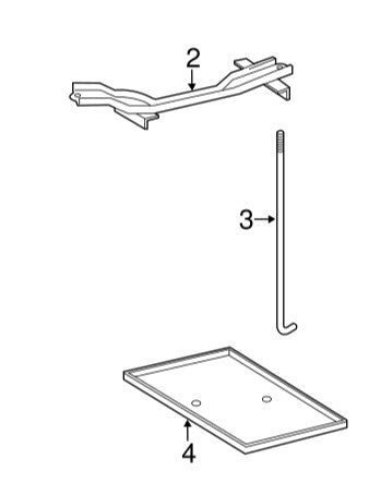 Toyota Landcruiser 200 Series - Genuine Battery Tray Kit - Dual Batt Aux BCDC