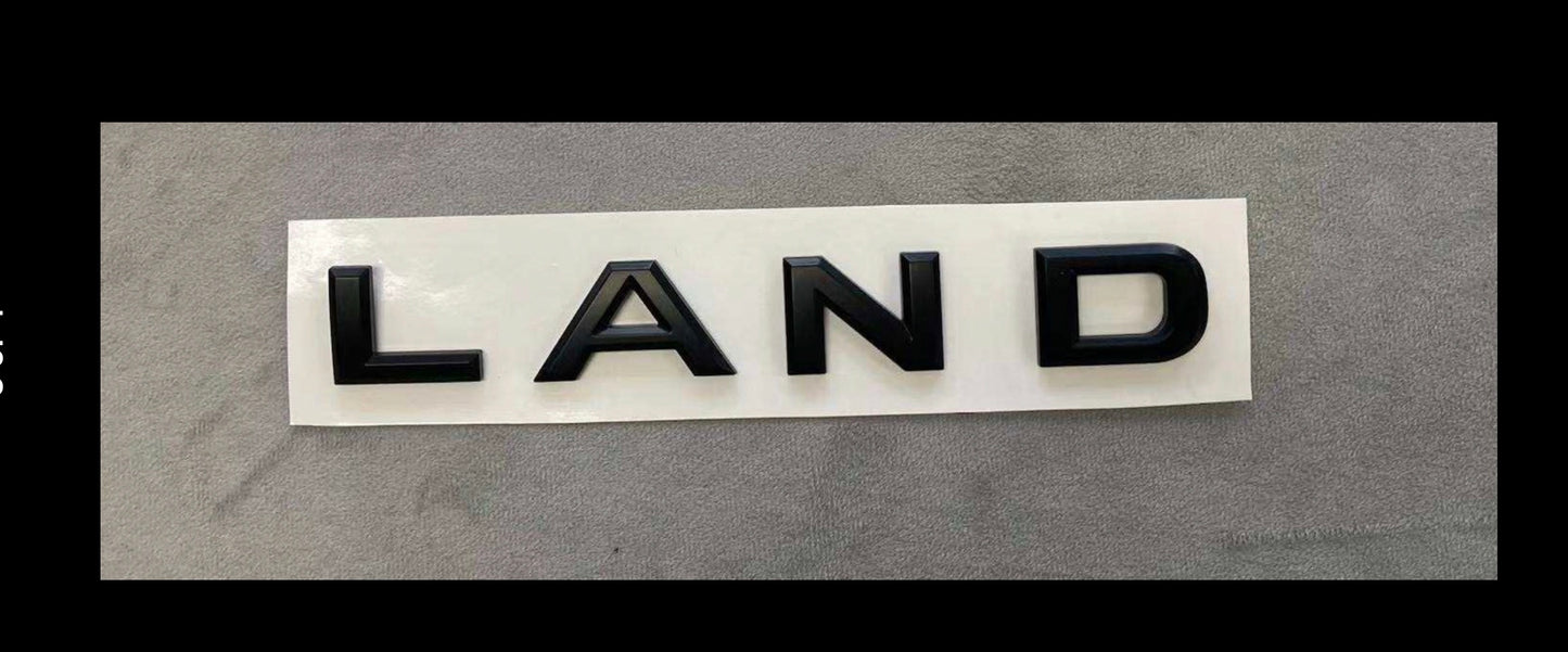 Toyota Landcruiser 300 Series 'LAND' Rear Door Badge