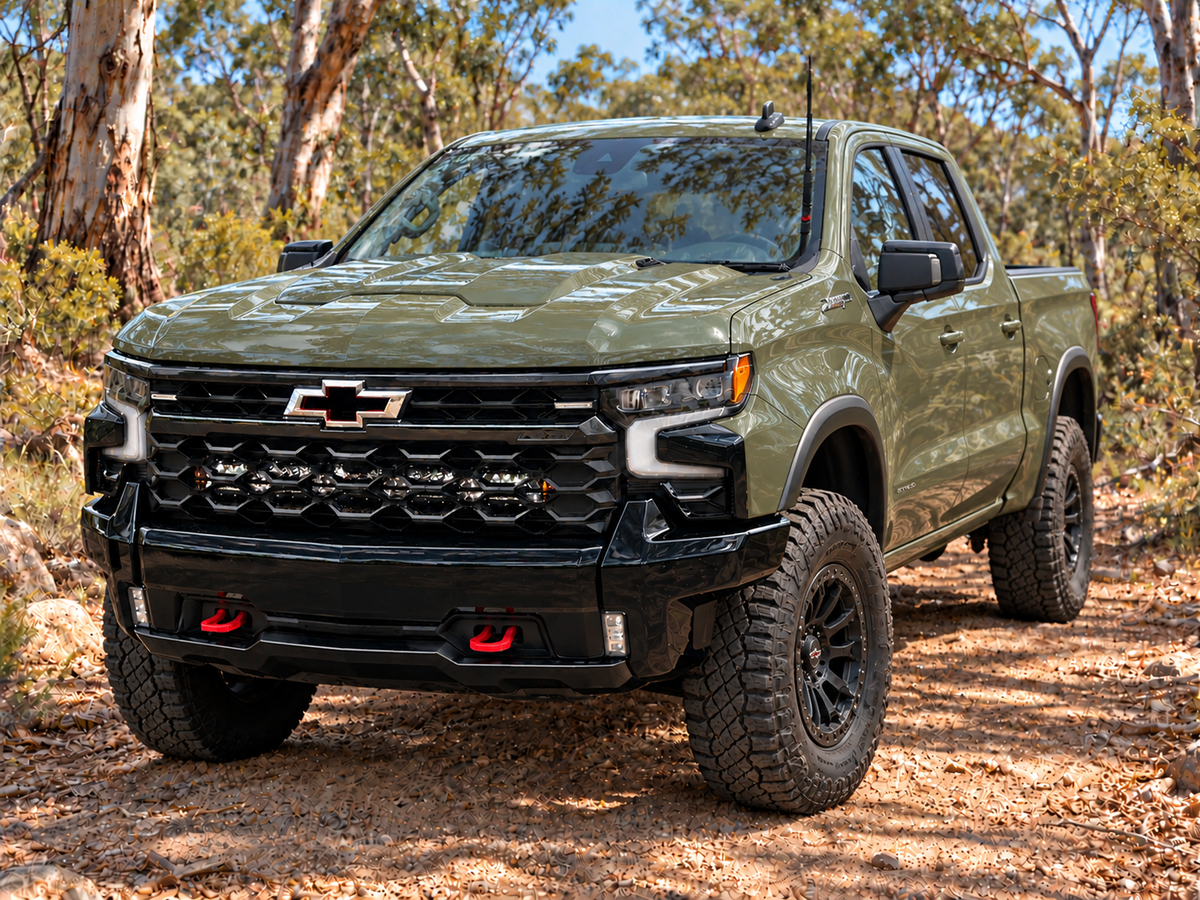 Chevrolet Silverado ZR2 – Behind Grill LED Light Bar Mounts