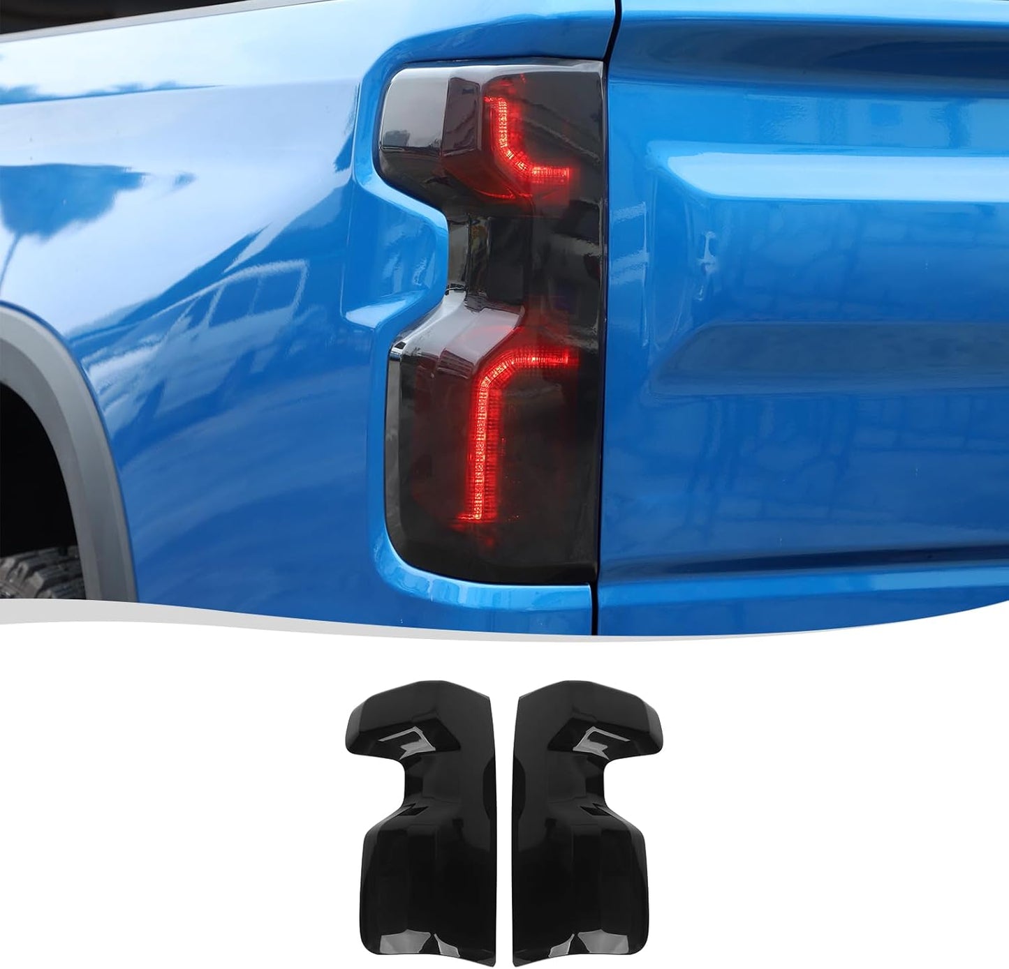 Chevrolet Silverado 1500 / 2022+ Rear Taillight Covers Smoked Black