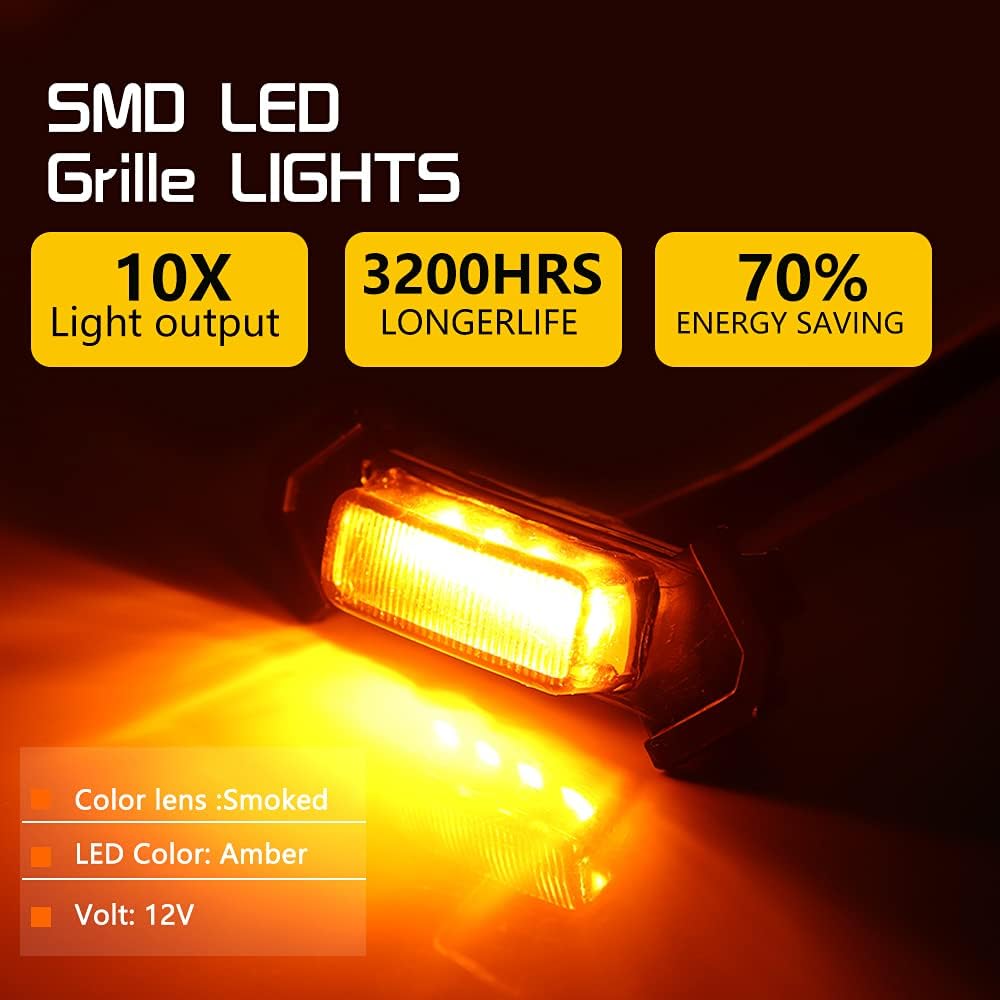 Smoked Amber Grill LED Lights