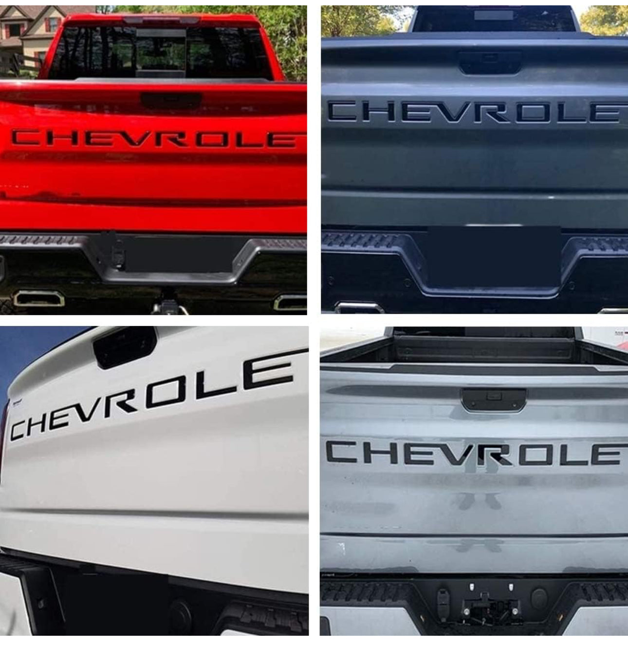 Chevrolet Silverado 1500 / 2500 Tailgate Insert Letters 2019-2024 Decals