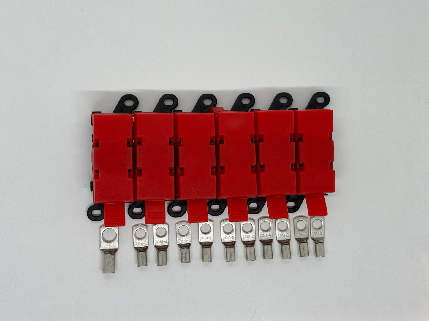 6 Way - Midi Fuse Holder Offset Battery Plate Kits with Busbar