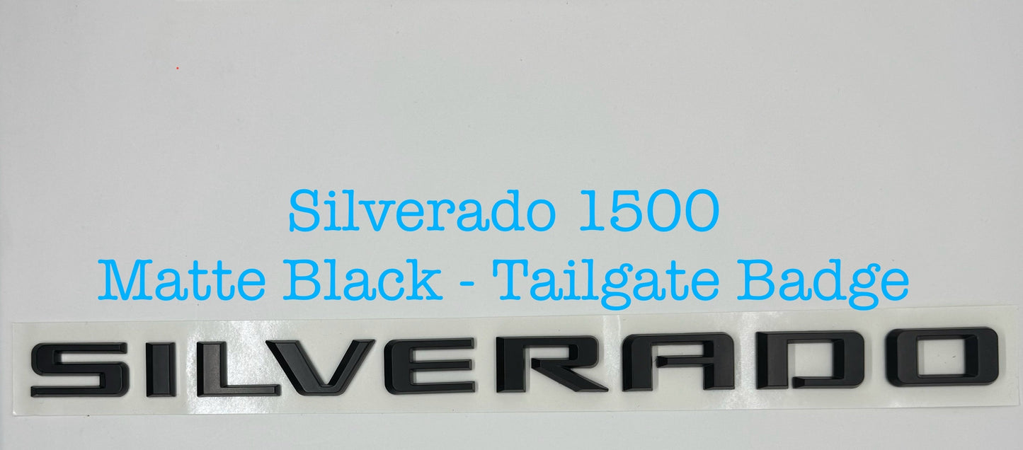 Chevrolet Silverado 2500 HD 2022+ 'SILVERADO' Badge Black