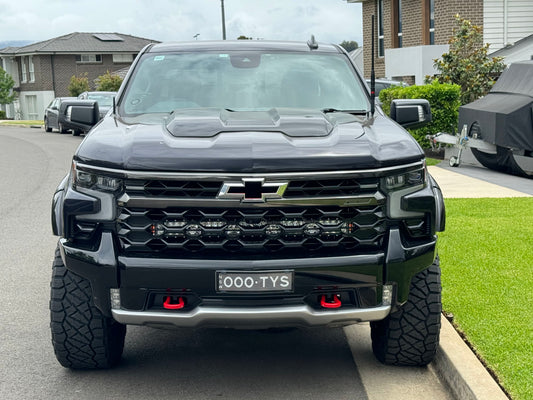 Chevrolet Silverado ZR2 - Behind Grill LED Light Bar Brackets