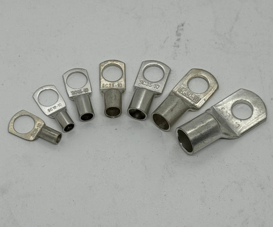 Tinned Copper Cable Lugs with 10mm Hole - 500 Packs