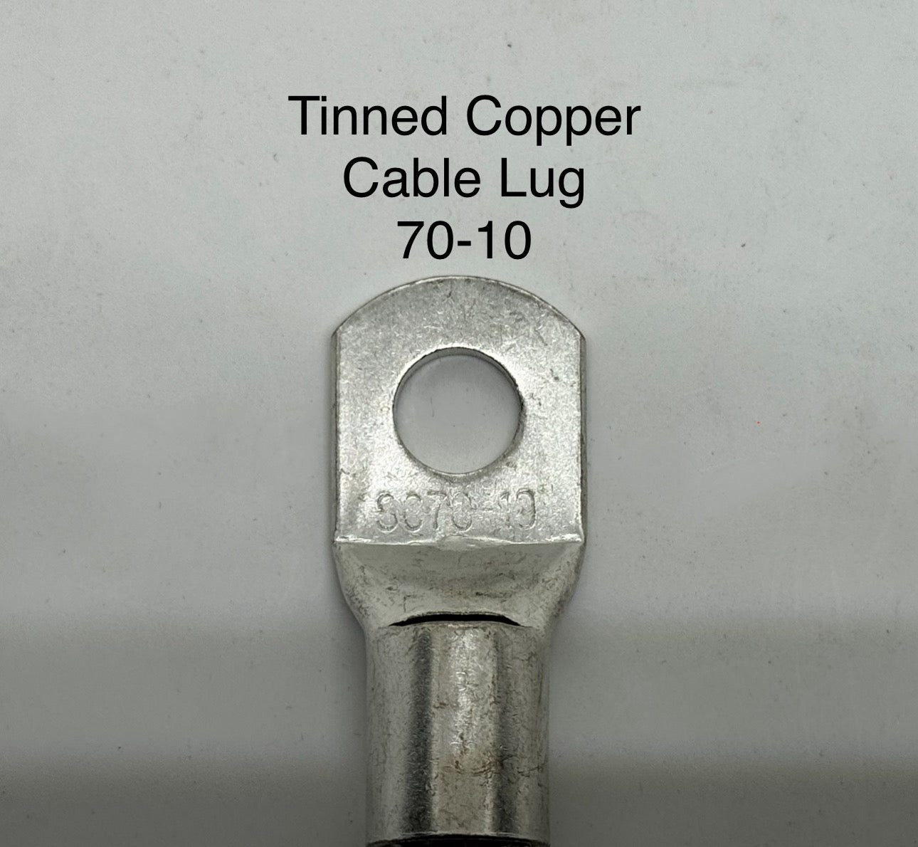 Tinned Copper Cable Lugs with 10mm Hole - 10 Packs