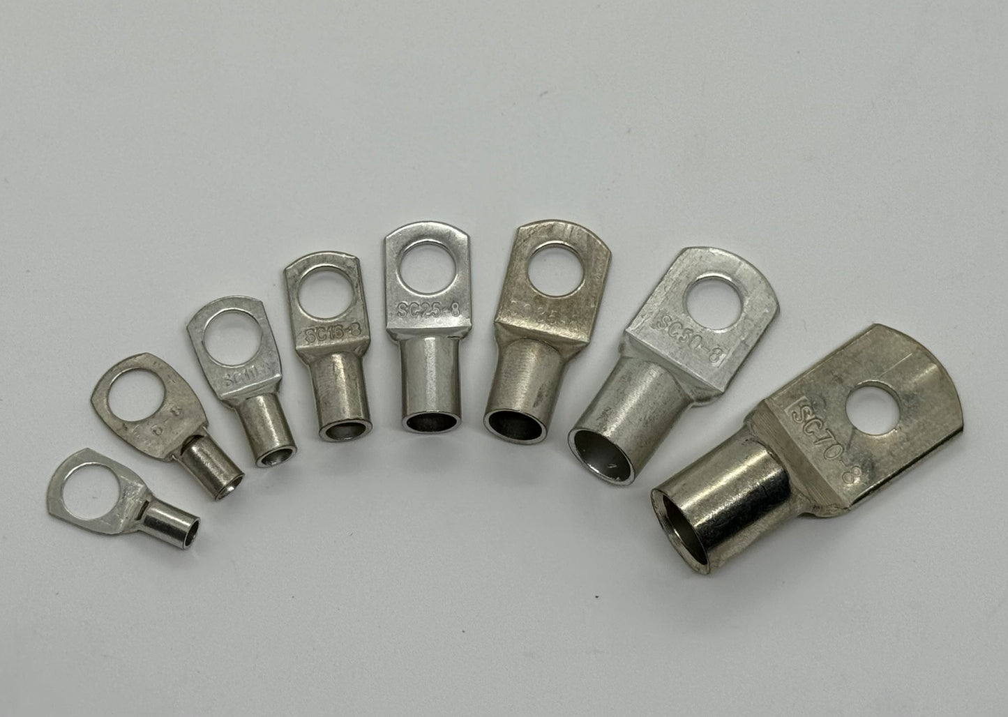 Tinned Copper Cable Lugs with 8mm Hole - 500 Packs