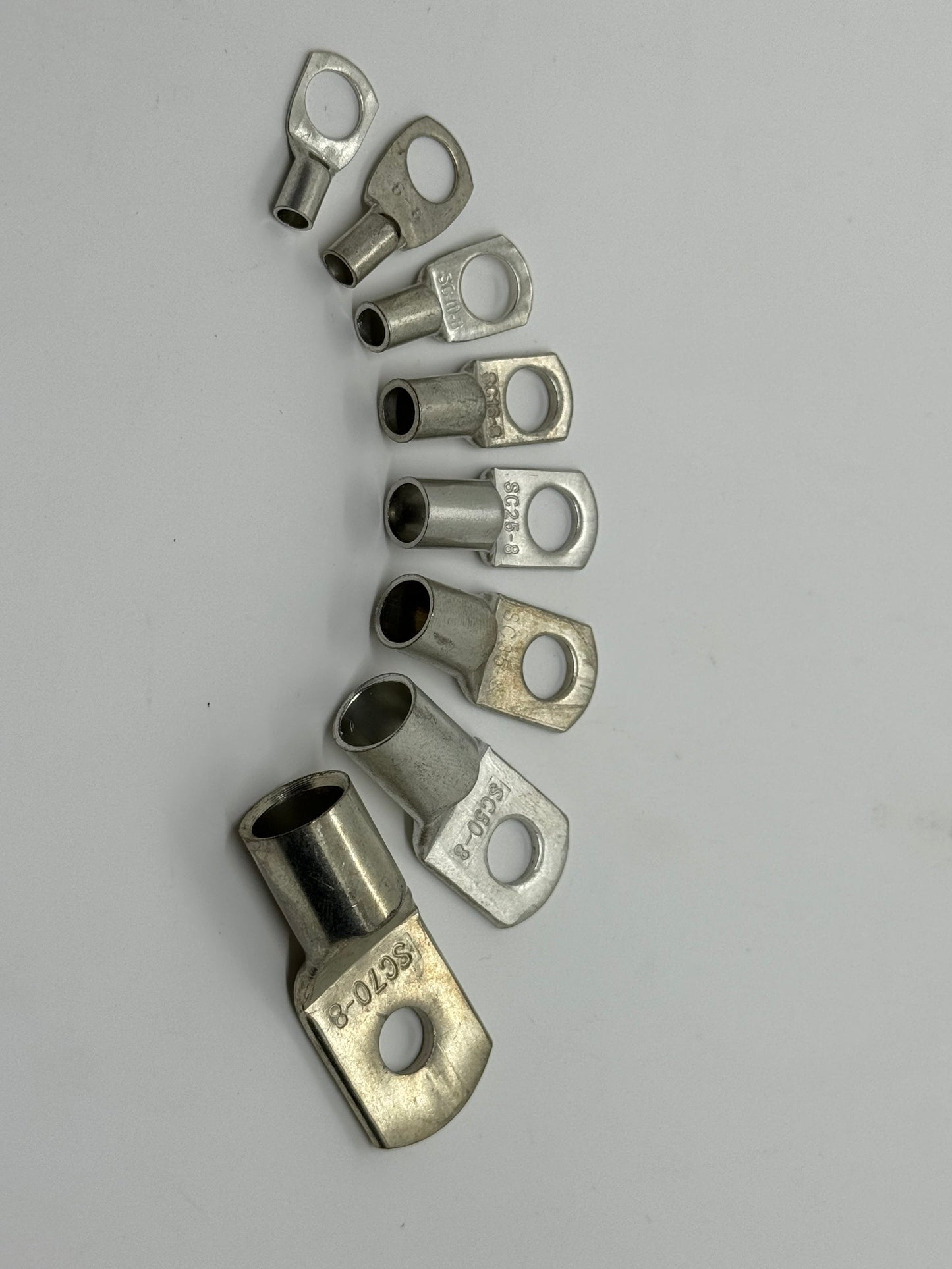 Tinned Copper Cable Lugs with 8mm Hole - 500 Packs