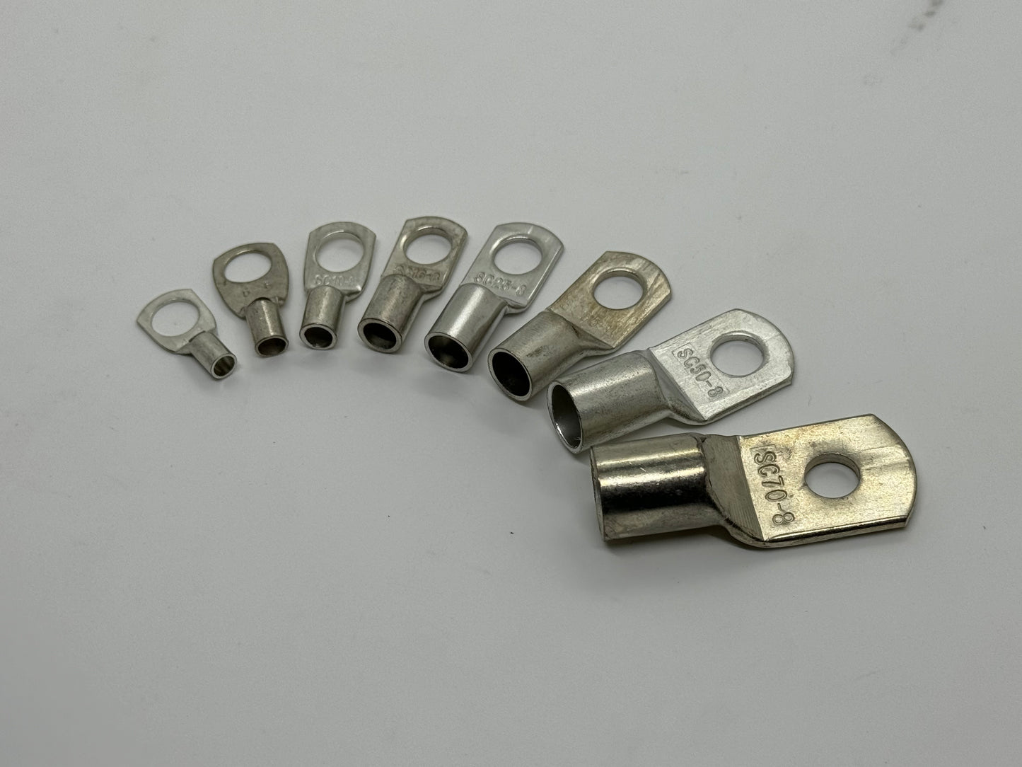 Tinned Copper Cable Lugs with 8mm Hole - 500 Packs