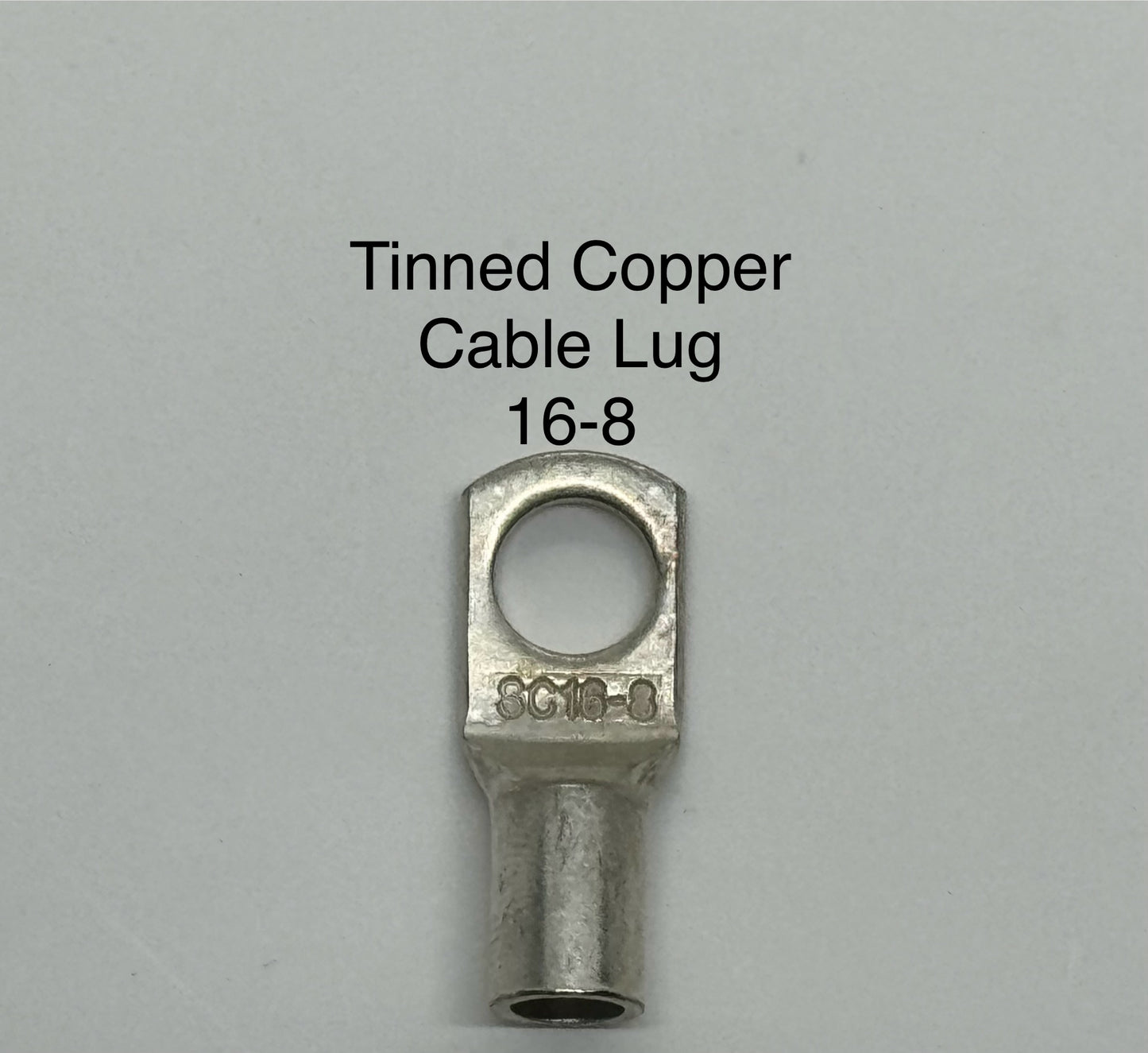 Tinned Copper Cable Lugs with 8mm Hole - 100 Packs