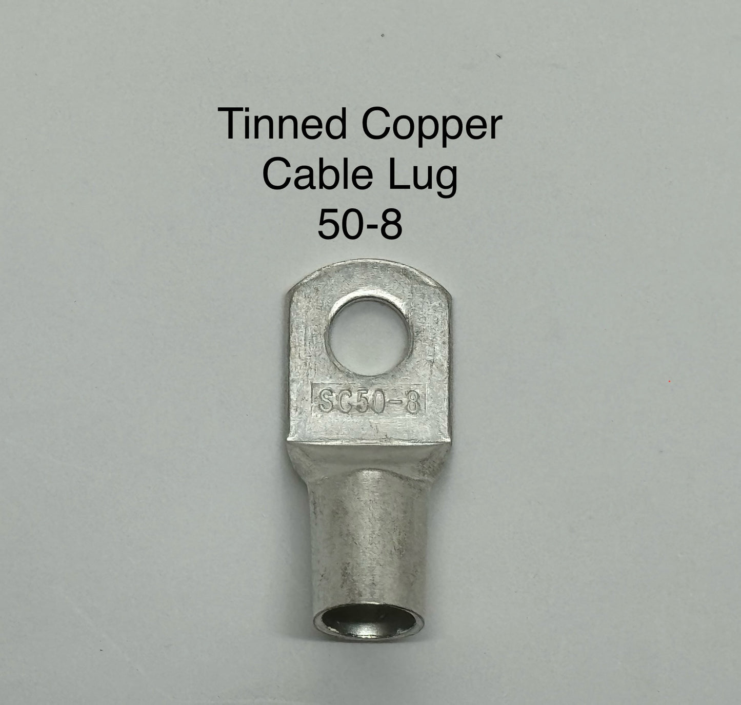 Tinned Copper Cable Lugs with 8mm Hole - 100 Packs