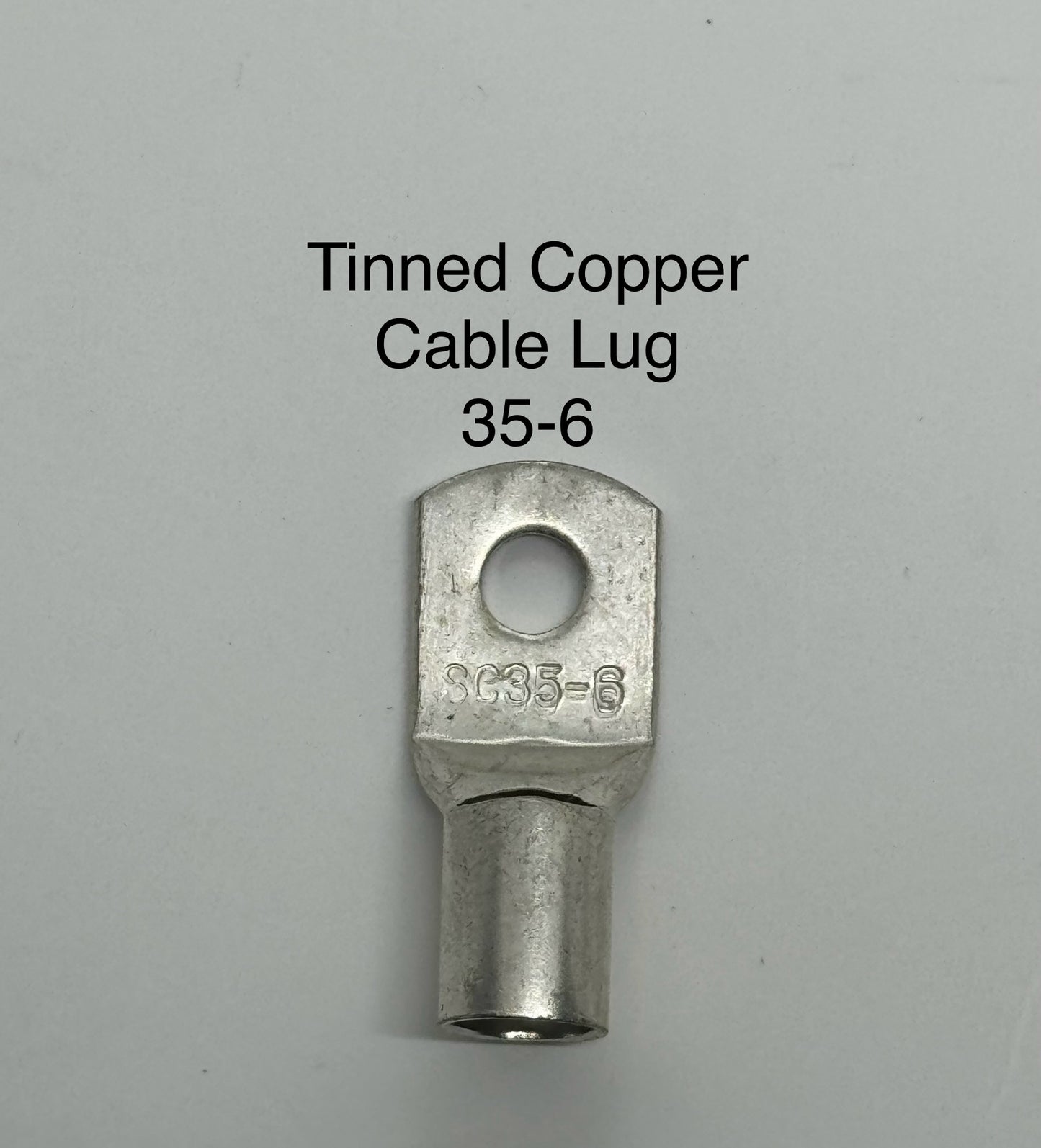 Tinned Copper Cable Lugs with 6mm Hole - 500 Packs