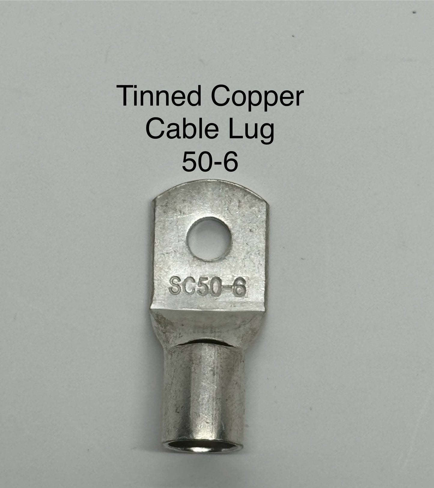 Tinned Copper Cable Lugs with 6mm Hole - 500 Packs