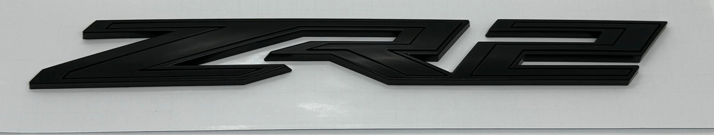 Chevrolet Silverado 1500 2022+ Front Quarter 'ZR2' Badges Black