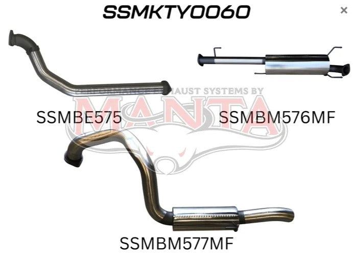 Toyota Prado 120 Series - Manta Performance Exhausts