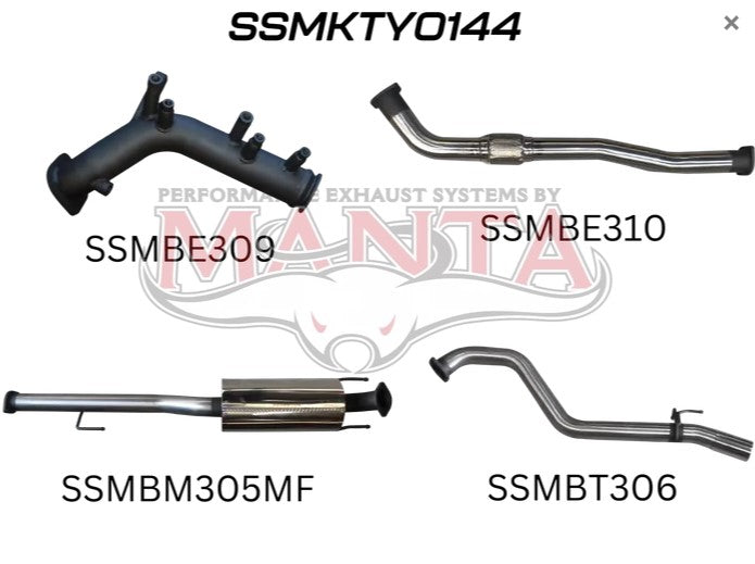 Toyota Hilux N80 (2015-Current )- Manta Performance Exhausts