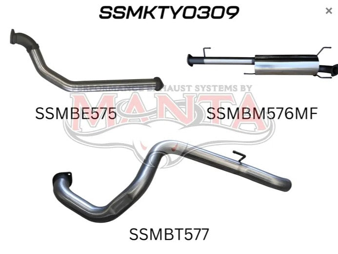 Toyota Prado 120 Series - Manta Performance Exhausts