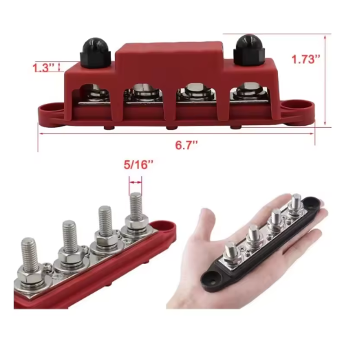 4 Post Power Distribution Block – 250A 48V Busbar