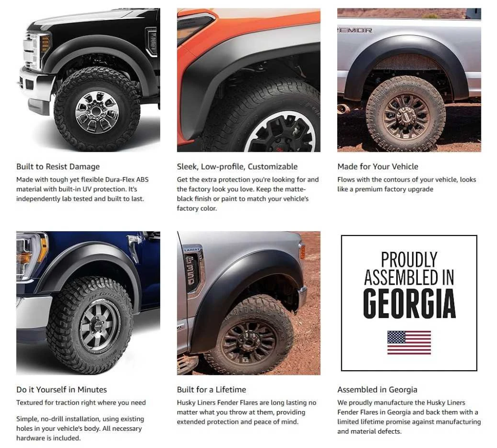 Husky Liners Extend-A-Fender Fender Flares | RAM 1500 DT Hemi Engine Models - Front & Rear (4PC)